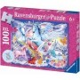 Puzzle unicorni cu sclipici 100 piese starline cu sclipici